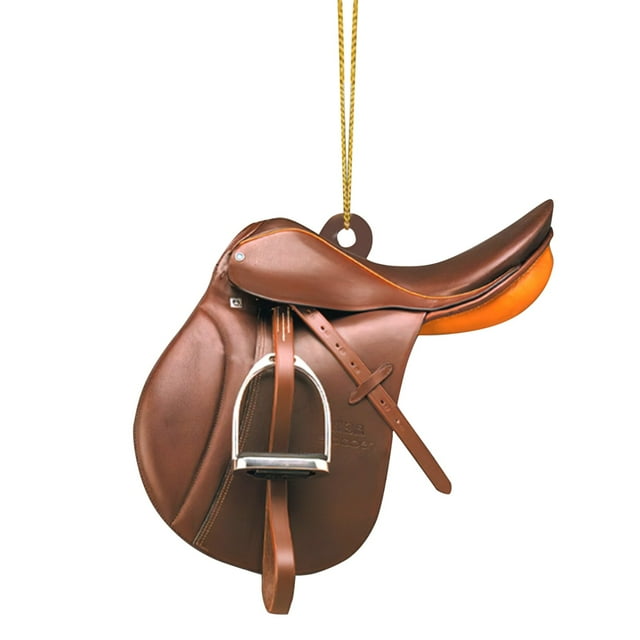 WIFKLSIIPG Personalized Saddle Acrylic Pendant for Horses Lovers Western Cowboys