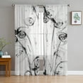 Black Smoke Simple Curtains For Living Room Luxury Baby Bedroom Tulle