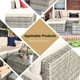 thumbnail image 2 of SURJDE 230 ft Patio Furniture Wicker Repair Kit Synthetic Rattan Material for Patio Chair Sets Replacement DIY Garden Patio Furniture Sofa Table (Grey and White), 2 of 7
