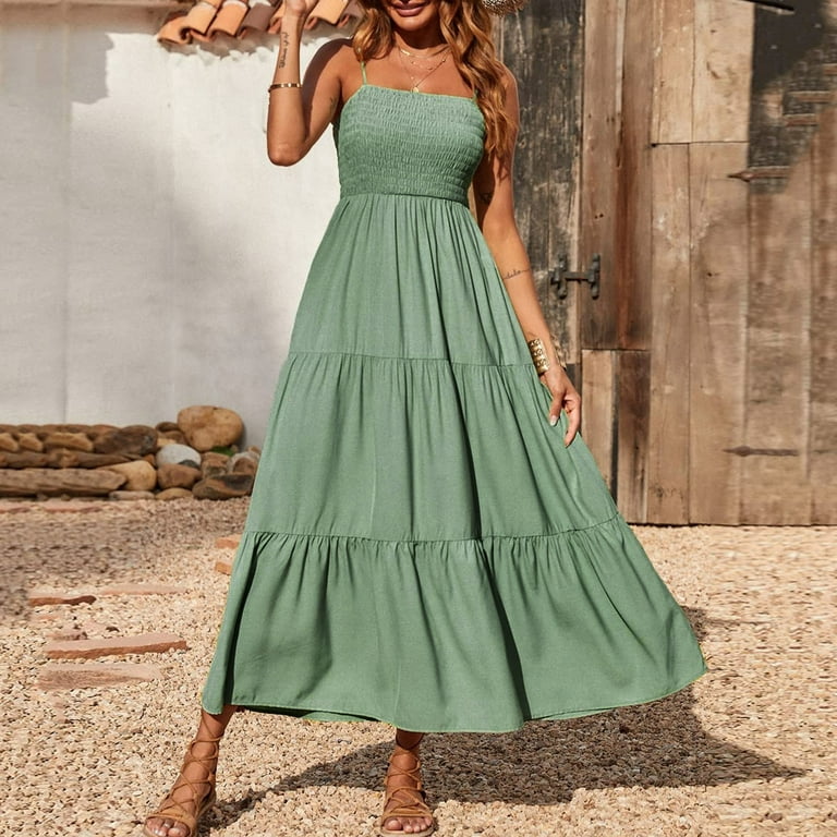 Green Dress, Plus Size Maxi Dress, Boho Maxi Dress, Women Maxi