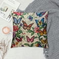 thumbnail image 2 of Chilfamy Vintage Butterflies Decorative Throw Pillow Covers Pillows Case Square Cushion Cover Standard Pillowcase for Sofa Couch Bedroom Patio White, 2 of 5