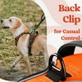 thumbnail image 6 of rabbitgoo Dog Harness Small Sized, No Pull Pet Harness with 3 Buckles, Adjustable Soft Padded Dog Vest with Instant Control Handle, Easy Walking Reflective Pet Vest for Small Dogs, Orange, Large, 6 of 9