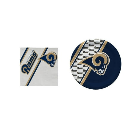Paper Napkins Plates - Los Angeles Rams 20 Pc Disposable Paper Plates And 20 Pc Disposable Napkins