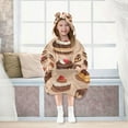 thumbnail image 7 of FORMRS Wearable Blanket Hoodie with Sleeves for Kids Cozy Flannel Sweatshirt, Creamy Cake, 7 of 7