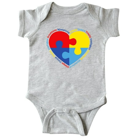 

Inktastic Autism Puzzle Heart Gift Baby Boy or Baby Girl Bodysuit