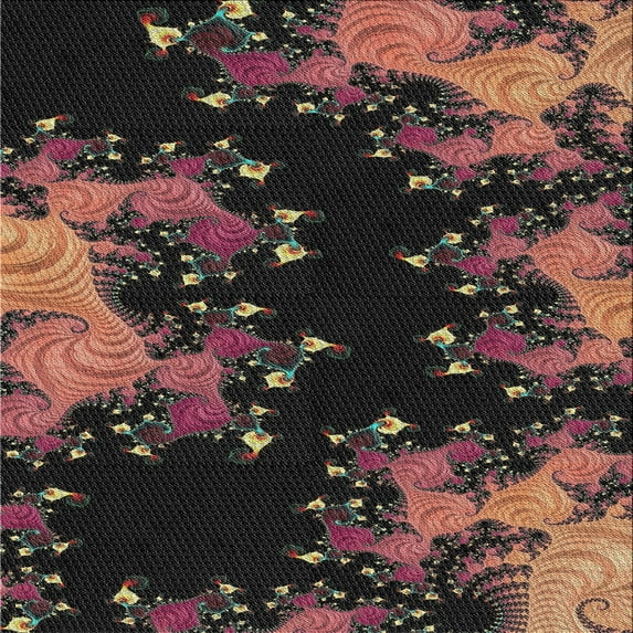 Ahgly Company Indoor Square Patterned Chocolate Brown Abstract Area Rugs, 5' Square