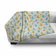 thumbnail image 3 of Rubber Duck Soft Flannel Fleece Blanket, Baby Ducklings Pattern with Little Hearts Love Animals Print Nursery Room, Cozy Plush for Indoor and Outdoor Use, 50" x 60", Blue and Yellow, by Ambesonne, 3 of 6