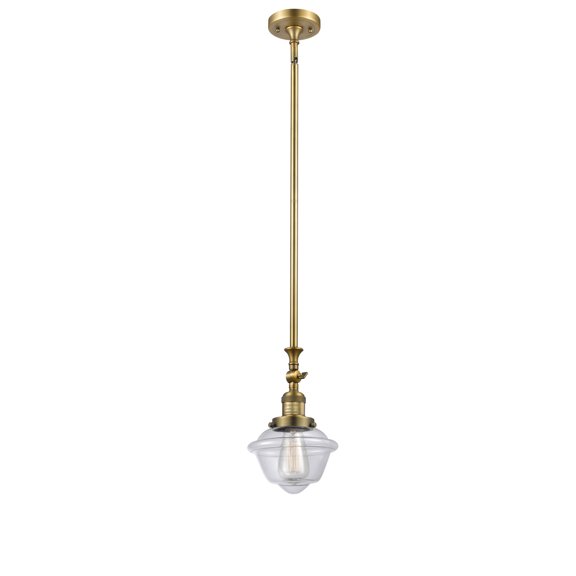 Innovations 206-BB-G532-LED European Influence One Light Mini Pendant from Franklin Restoration collection in Brass - Polished / Cast finish,
