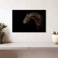 thumbnail image 2 of Elephant Stock Bridled Dark Brown Horse Wall Art - Horizontal Canvas Wall Art - Living Room Wall Decor - Animal Canvas - Black And Brown Decor - 12" x 8", 2 of 8