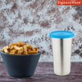 thumbnail image 4 of Stainless Steel Mini Tumbler With Lid - Blue, 300ml | Useful For Gym & Yoga Sessions - Great For Office, Picnics & Travel | Easy To Carry, Airtight & Leakproof, 4 of 5