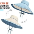 thumbnail image 4 of 7" Women's Wide Brim Sun Hat, Large Foldable UV Protective Sun Hat, can be Worn on Both Sides, 4 of 6