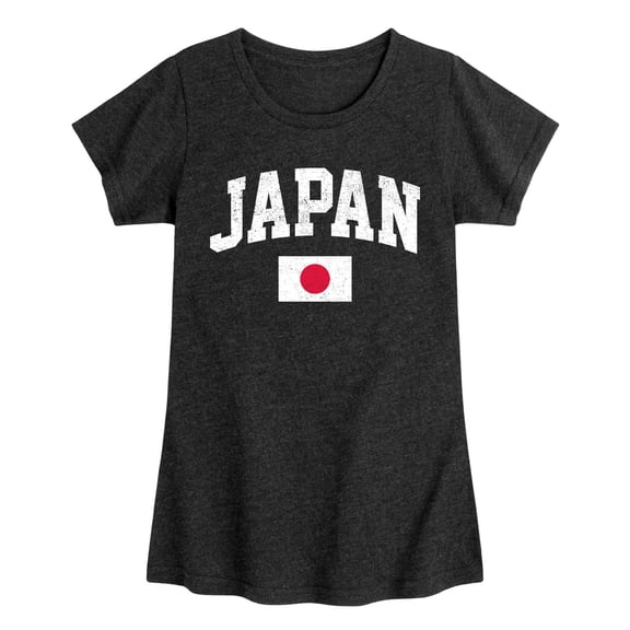 Instant Message - Japan Flag Fitted Short Sleeve Graphic T-Shirt