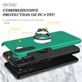 thumbnail image 2 of Ring Stand Case for Samsung Galaxy A32 5G, Dual-Layers Shockproof Protective Cover with Magnetic Rotated Ring Holder, Heavy Duty Camera Lens Protection Rugged Case for Samsung Galaxy A32 5G, Darkgreen, 2 of 7