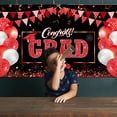 thumbnail image 5 of 70.8" x 43" Large Graduation Banner Backdrop for Class of 2026, Red and Black Congrats Grad Party Wall Hanging Graduation Themed Celebration Bannerand Photo Background Decor, 5 of 6