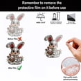 thumbnail image 5 of Beautynvta Easter Bunny Hanging Ornaments, 3.15'' Glitter Acrylic Rabbit Hanging Decoration, Cute Bunny Pendant Tree Ornaments for Easter Theme Party Decoration, 5 of 5
