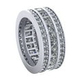 thumbnail image 3 of Natural 4.25Ct Princess & Round Diamond 3Row Anniversary Wedding Eternity Band Ring 14k Gold FG VS1, 3 of 3