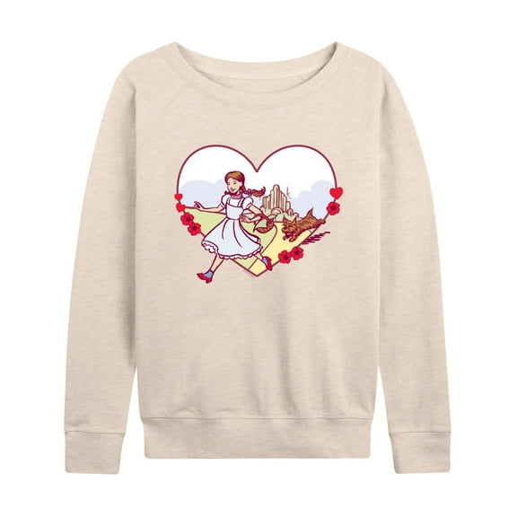 Wizard of Oz - Dorthy And Toto Heart - Women's Lightweight French Terry Long Sleeve Shirt