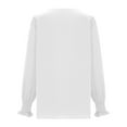 thumbnail image 6 of UAMVSH Long Sleeve Tops for Women Dressy Business Casual Blouses Basic Loose V Neck Work Shirt Spring Clothes Outfits, 6 of 6