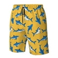 thumbnail image 4 of Honeii Shark Print Print Men's Casual Shorts with Drawstring,Swim Trunks Quick Dry Beach Shorts-Medium, 4 of 6