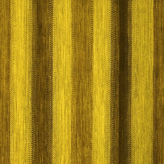 Ahgly Company Indoor Square Abstract Yellow Modern Area Rugs, 6' Square