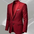 thumbnail image 3 of Riecok Blazers for Men Button Front Business Suit Jacket Solid Long Sleeve Casual Coat Formal Office Clothes with Pocket, 3 of 8