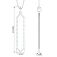 thumbnail image 6 of Rosec Jewels 1/2 CT Elegant Diamond Hexagon Drop Pendant, 10K White Gold, 6 of 8