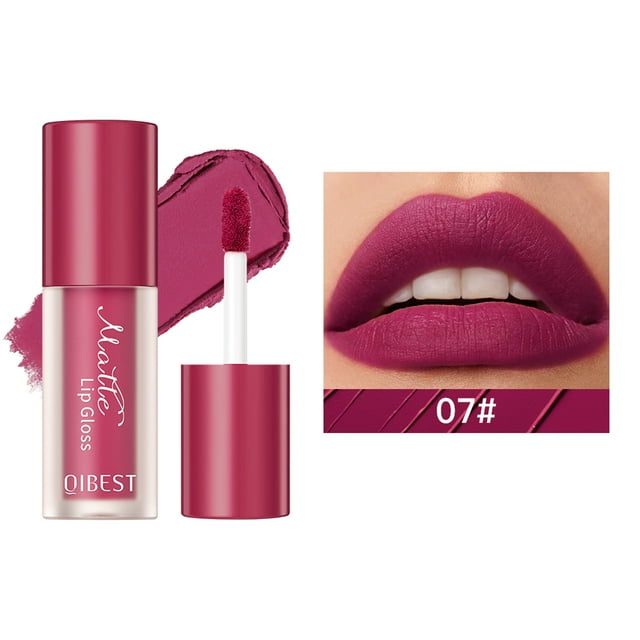 Salud y Belleza, Belleza y Maquillaje, Lápiz Labial/Brillo Labial, Lápiz Labial, Mate Lápiz Labial Mate Brillo Labial Antiadherente Brillo Labial Natural Terciopelo Que No Se Desvanece Brillo Labial 2