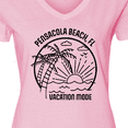 thumbnail image 4 of Inktastic Summer Vacation Mode Pensacola Beach Florida Women's V-Neck T-Shirt, 4 of 5