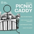 thumbnail image 3 of Home Intuition Utensil Caddy Catch All Silverware Holder for Plates, Knives, Forks, Spoons Napkins Table Serving BBQ, Hosting Indoor Outdoor, 3 of 7