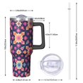 thumbnail image 2 of Modern 40oz Tumbler– Stainless Steel Insulated Tumbler with Handle and Straw, Large Capacity Travel Cup for Hot & Cold Drinks, 2 of 7