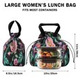 thumbnail image 5 of Pioneer Flower Floral Print Pattern Drawstring Lunch Bag Women - Drawstring Lunch Bag Insulated for Work Office - Stain-Resistant Large Lunchbags for Women with Multi-Pockets, 5 of 6