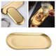 thumbnail image 4 of Bandeja Ovalada De Acero Inoxidable Para Evitar Resbalones, Bandeja De Almacenamiento Dorada Decorativa Gruesa De Fondo Plano Para Cocina, Tocador Y, 4 of 7