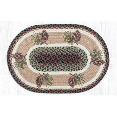 - Capitol Importing 88-28-081P 2 x 8 ft. Jute Oval Pinecone Patch