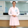 thumbnail image 1 of Versatile Lab Coat by Court for and Clinical Duty Long Sleeve Notched Collar Design with Practical Slant Pockets and Classic, 1 of 3