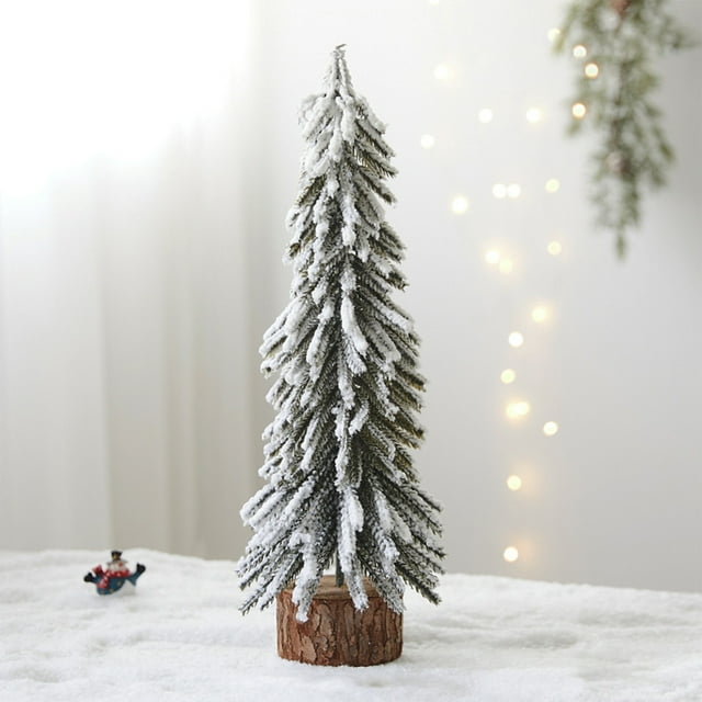 Christmas Tree Decorations Mini Small Christmas Falling Snow Tree Home Desktop Milieu Scene Arrangement Decoration Props