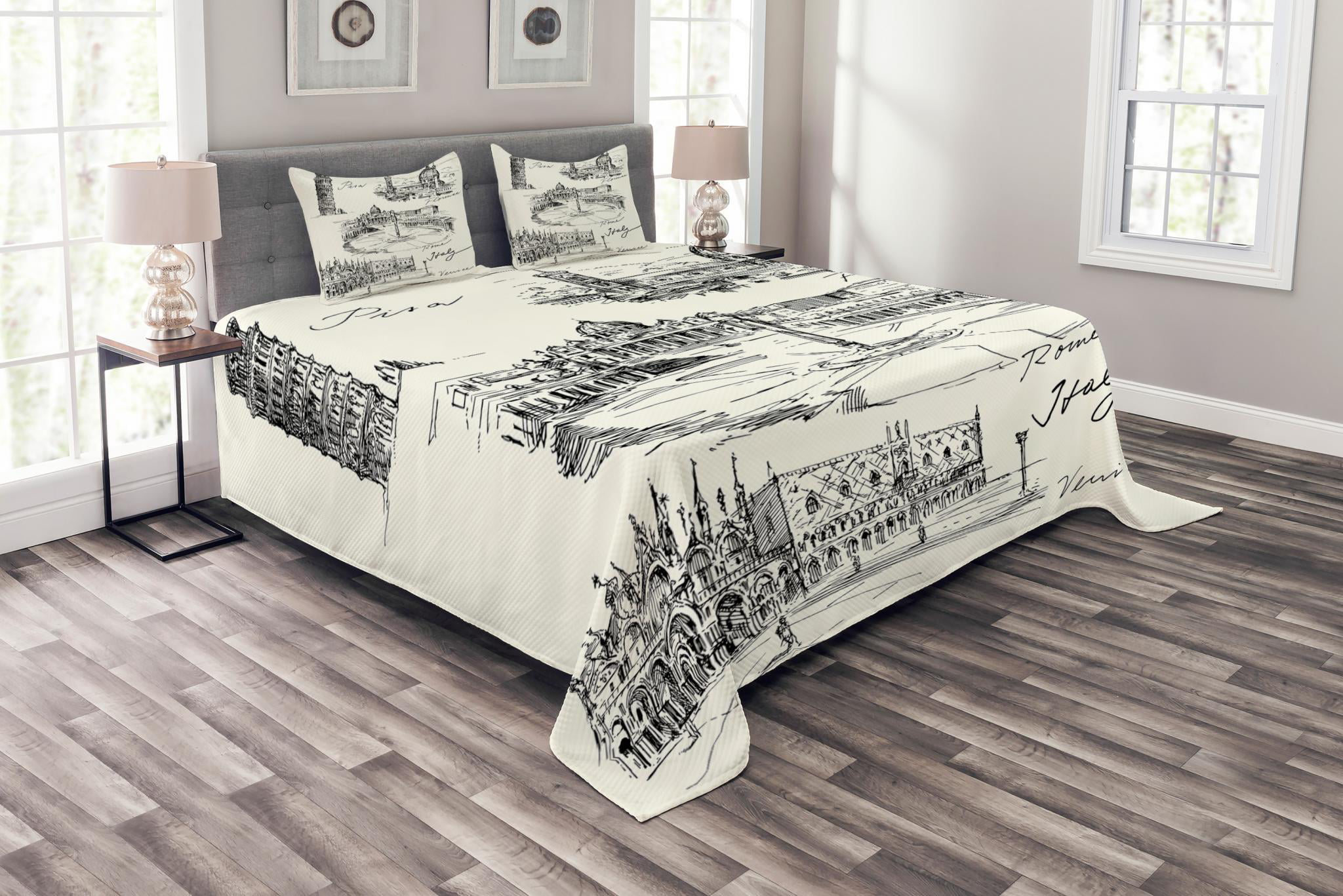 show original title Details about   Lightweight bedspread double agostini Florence 