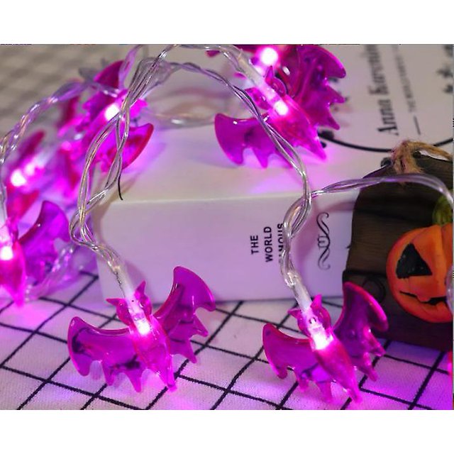 Cadena de luz led de Halloween fantasma festival araña calabaza cadena de luz calavera ojo decoración color 3 m ShuxiuWang 8390613518576