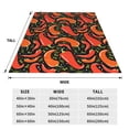 thumbnail image 3 of Balery Red Hot Chili Manta de Felpa Suave y Acogedora – Cobija de Franela Aterciopelada para Cama, Lavable y Cálida para Sofá, Mascotas, Transpirable-40"x30", 3 of 7