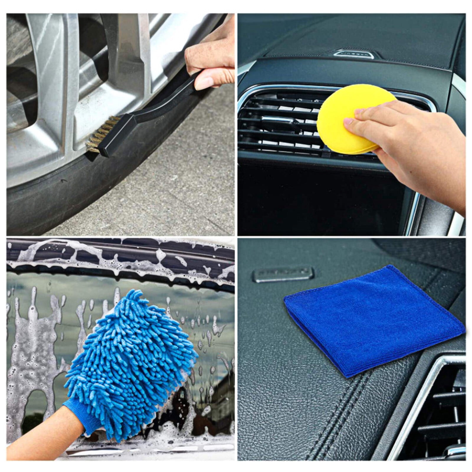 EIMELI 13PCS Car Detailing Cleaning Kit Engine Auto Detailing Brush Wash for Wheel Clean Set