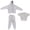 Gray, variant on Yihuala Detailed 3Pieces Outfit For 1/12 Action Figure Soldier with Hooded Top Pants And Tees for Figure Doll Display Dressingup
