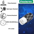 thumbnail image 4 of Generator Connector 50 Amp NEMA SS2-50R, 4-Pin Straight Blade Connector, 3 Pole 4 Wire Grounding 125V/250V, 4 of 5