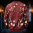 thumbnail image 4 of Men's Halloween Sweatshirt Spiderweb Pumpkin Long Sleeve Spooky Sweatshirts Skeleton Ghost Crew Neck Horror Lightweight Sweatshirt, XL, 4 of 4