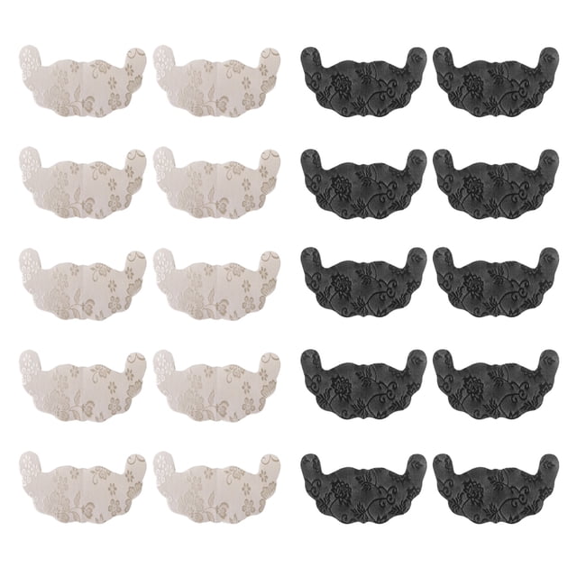 10 pares de pezones para mujer, impermeables, autoadhesivos, de tela, cubierta para pezones de encaje, Color de piel, negro, Push Up, cubierta para pezones