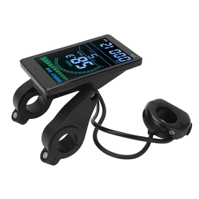 Medidor de Pantalla Lcd de Bicicleta Eléctrica, ABS 6 pin Cable de cable El Panel de Control de Bicicleta Eléctrica Visibilidad Transparente Para impermeable para 24V 36V 48V 60V