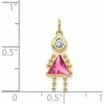 thumbnail image 4 of 10K Yellow Gold October Girl Birthstone Charm (20 X 10) Made In United States 10xck174, 4 of 6