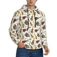 thumbnail image 2 of Honeii Guitar Pattern Mens Hoodies Men's Loose Sleeve Sweatshirt,Pullover Hooded Sweatshirt for Men,Essentials Hoodie-Small, 2 of 7