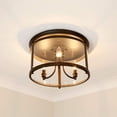 thumbnail image 4 of Golden Lighting Payton 3-light Flush Mount in Rubbed Bronze, 4 of 4
