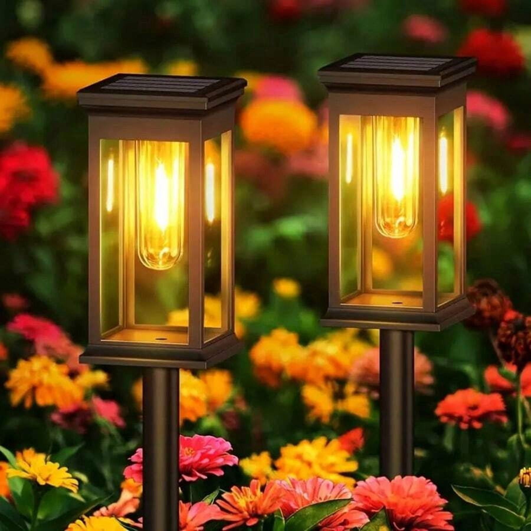 8 Pack Solar Tungsten Lawn Lights, Outdoor IP44 Waterproof, 500mAh LED Patio Ground Plugs, Retro Design For Villa, Landscape, Lawn, Sidewalk, Patio, Garden.