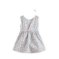 thumbnail image 2 of Antinious Little Girls Summer Dress,Toddler Girl Casual Dress,Lace Floral Dresses Hair Clips Summer Children's Skirts Plaid Girls Dresses 1-5 Years,White,2 Years, 2 of 5