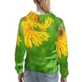 thumbnail image 7 of Picia Bees Pollinates A Yellow Dandelion Pattern Casual Women's Hoodie, Hooded Sweatshirt with Kangaroo Pocket, Comfortable Pullover with Eye-catching Drawstrings-XX-Large, 7 of 7